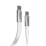 SBS 60W Platt USB-C till USB-C Kabel - 1m - Vit