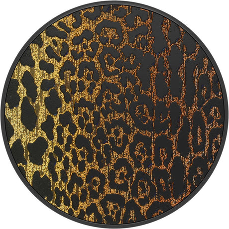 POPSOCKETS PopGrip Original Embossed Metal Leopard Avtagbart Grepp med Stativfunktion