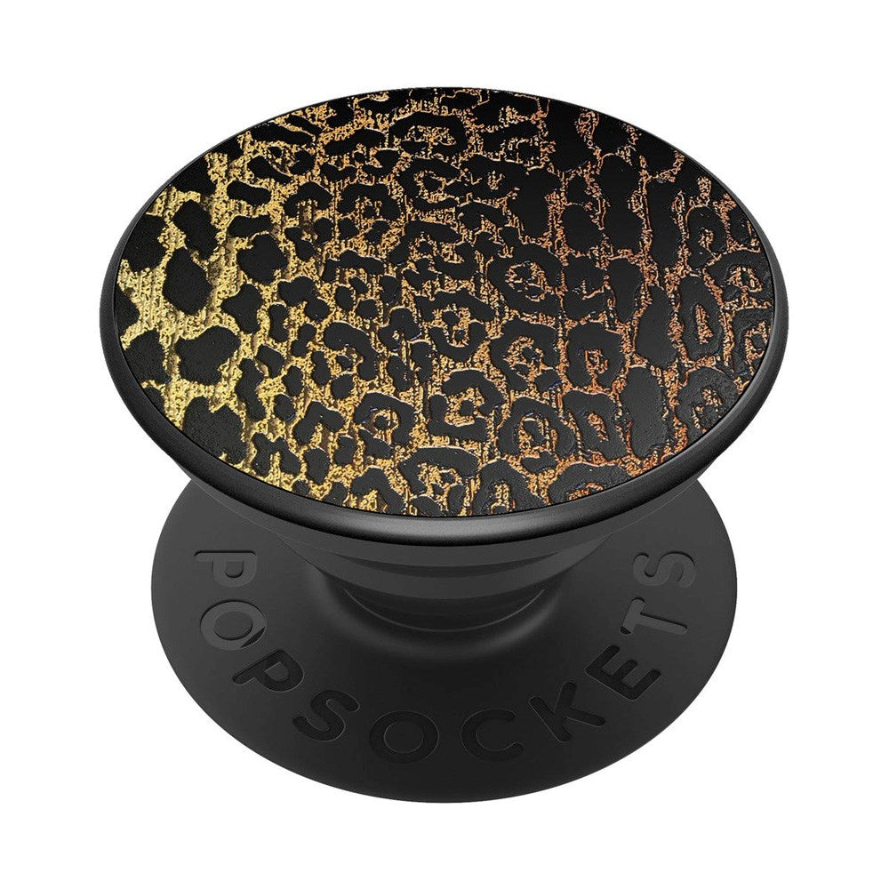 POPSOCKETS PopGrip Original Embossed Metal Leopard Avtagbart Grepp med Stativfunktion