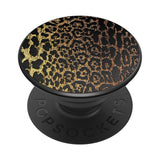 POPSOCKETS PopGrip Original Embossed Metal Leopard Avtagbart Grepp med Stativfunktion