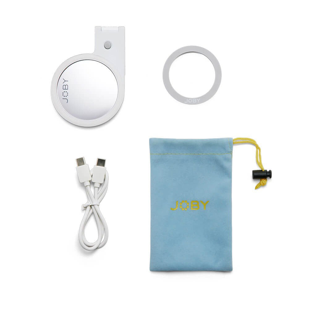 Joby Beamo MagSafe LED Ring Light för Smartphone - MagSafe Kompatibel - Vit