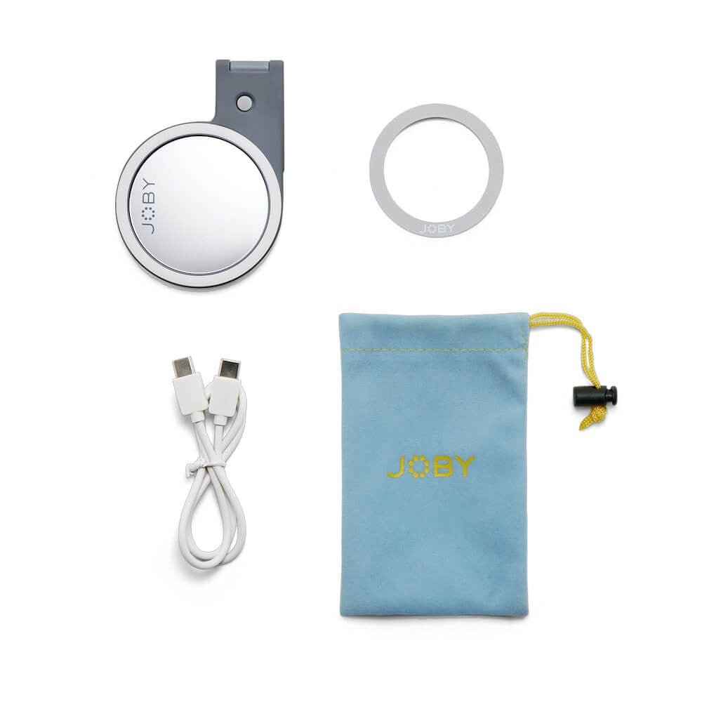 Joby Beamo MagSafe LED Ring Light för Smartphone - MagSafe Kompatibel - Grå