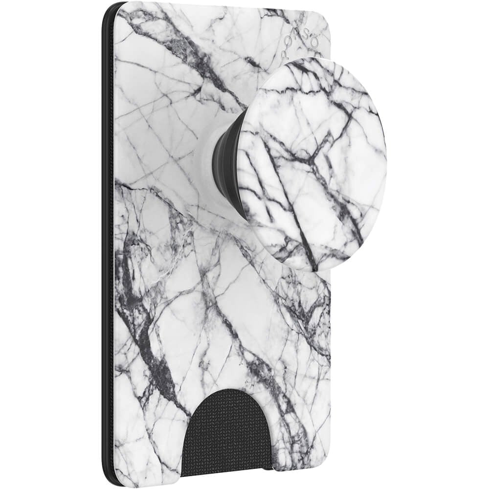 POPSOCKETS PopWallet Dove White Marble MagSafe Korthållare - Stativ & Grepp