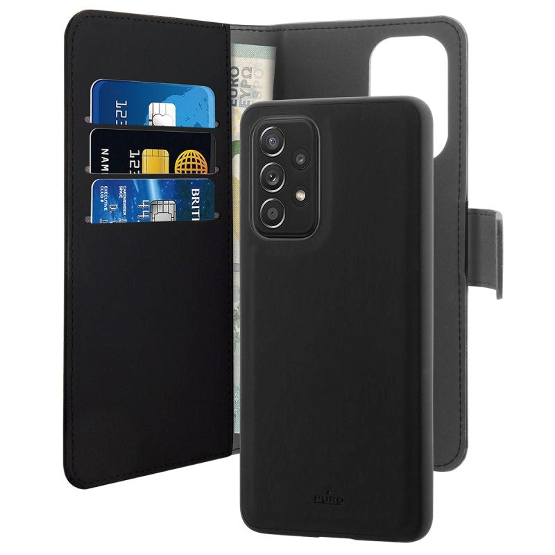 Samsung Galaxy A53 5G Puro löstagbar 2-i-1 Eco Leather Wallet Case-Black