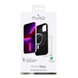 iPhone 12 / 12 Pro Puro Icon Mag Silikon Skal - MagSafe Kompatibel - Svart