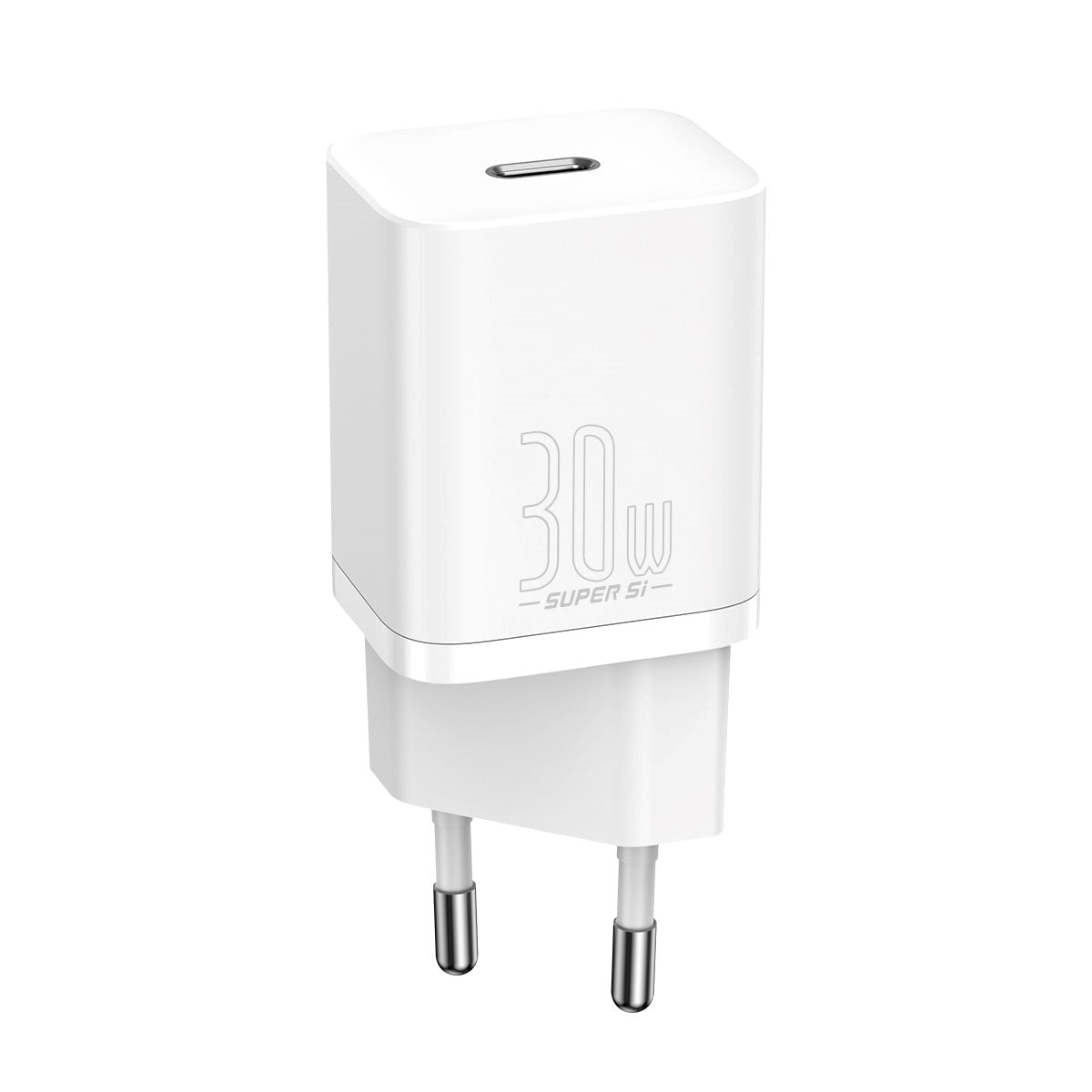 Baseus Compact 30W Väggladdare USB-C Quick Charge - Vit