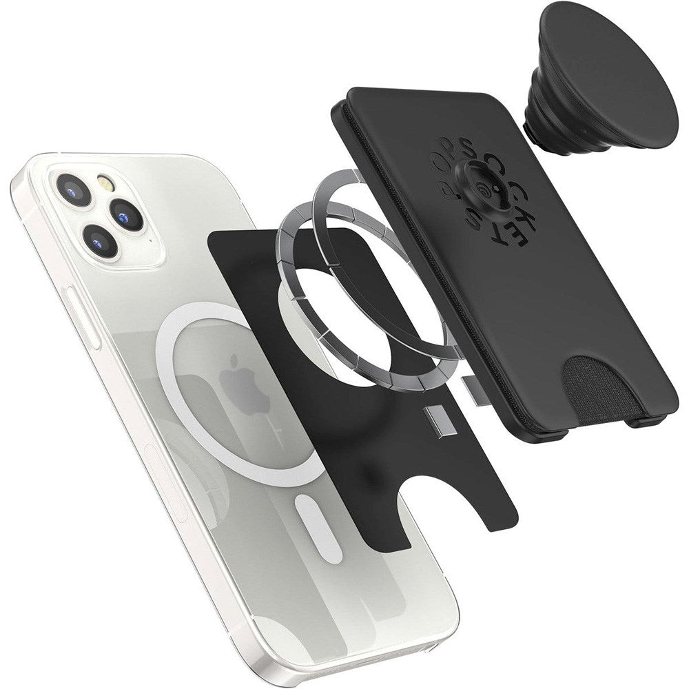 POPSOCKETS MagSafe Grip med Korthållare - Svart