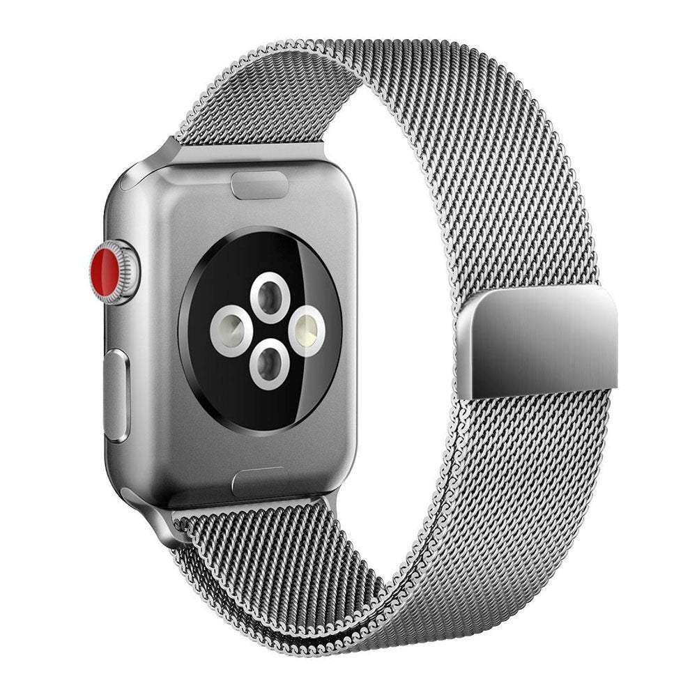 Apple Watch (38/40/SE/41/42mm) Tech-Protect Milanese Rem Rostfritt Stål - Silver