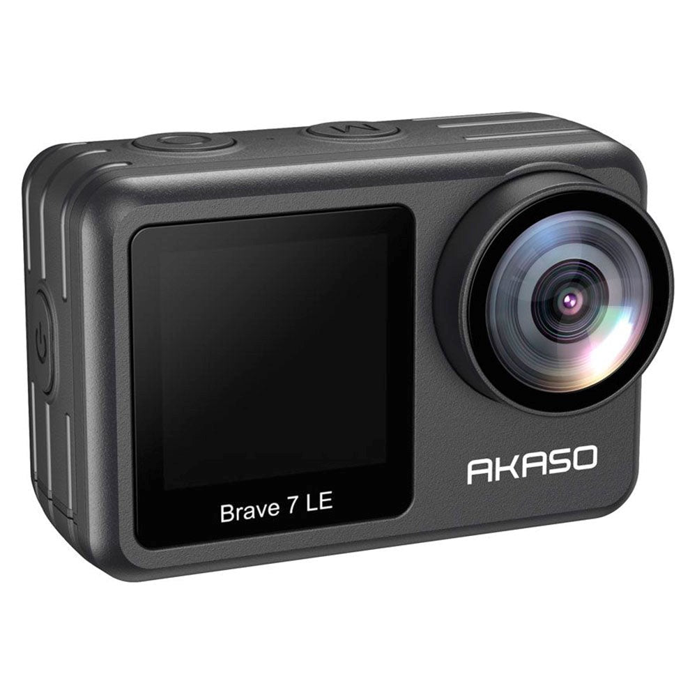 AKASO Brave 7 LE Action Kamera 4K/30fps & 20MP m. Dobbelt Skærm - Svart