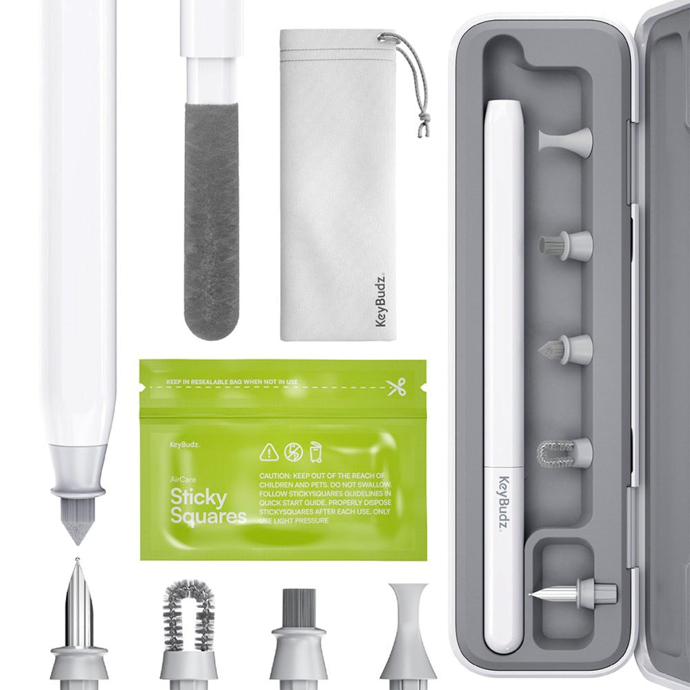 KeyBudz AirCare 2.0 Premium Cleaning Kit för AirPods & iPhone - Vit