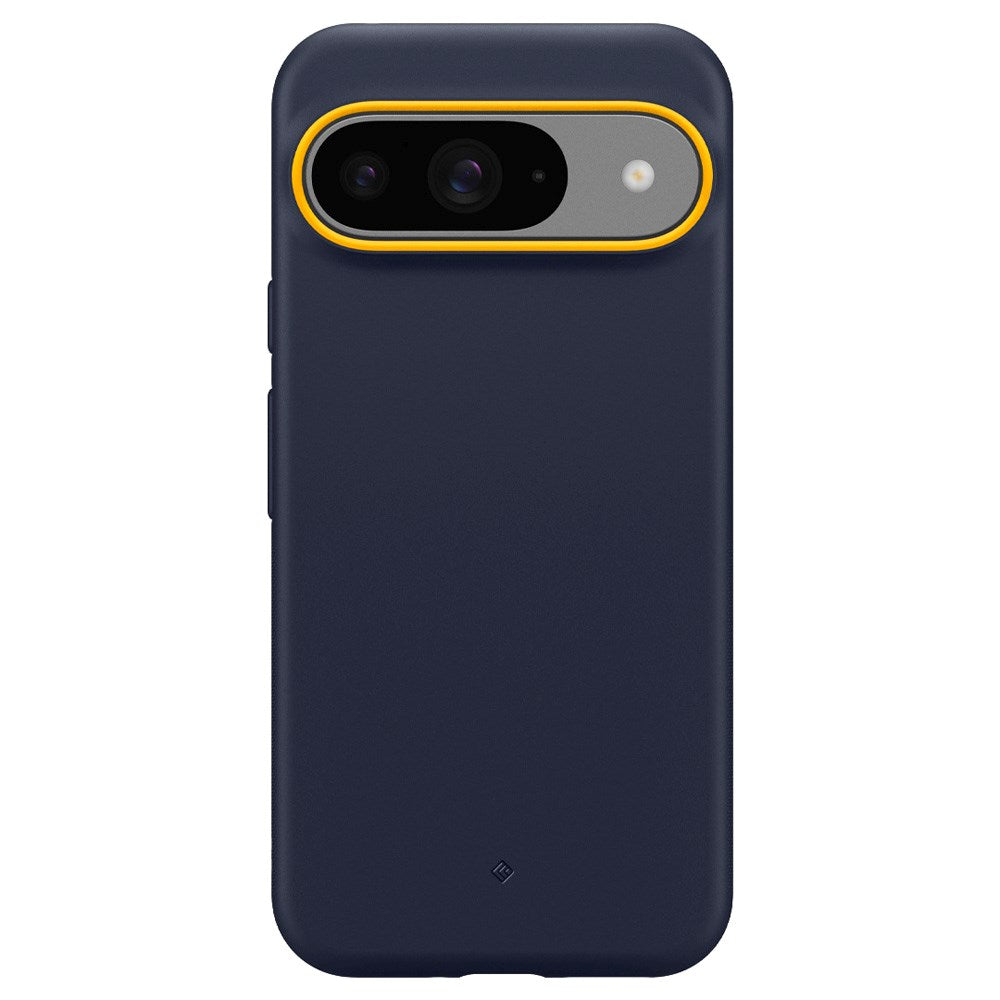 Google Pixel 9/9 Pro Spigen Caseology Nano Pop Flexibel Plast Skal - Mörkblå / Gul