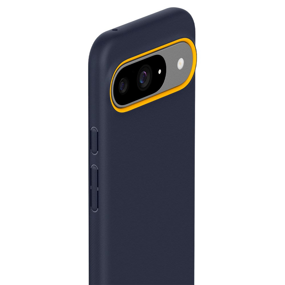 Google Pixel 9/9 Pro Spigen Caseology Nano Pop Flexibel Plast Skal - Mörkblå / Gul