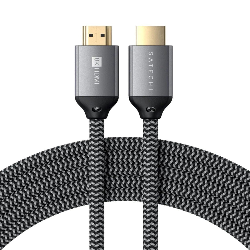 Satechi 8K Ultra High Speed HDMI til HDMI 2m - Grå / Sort