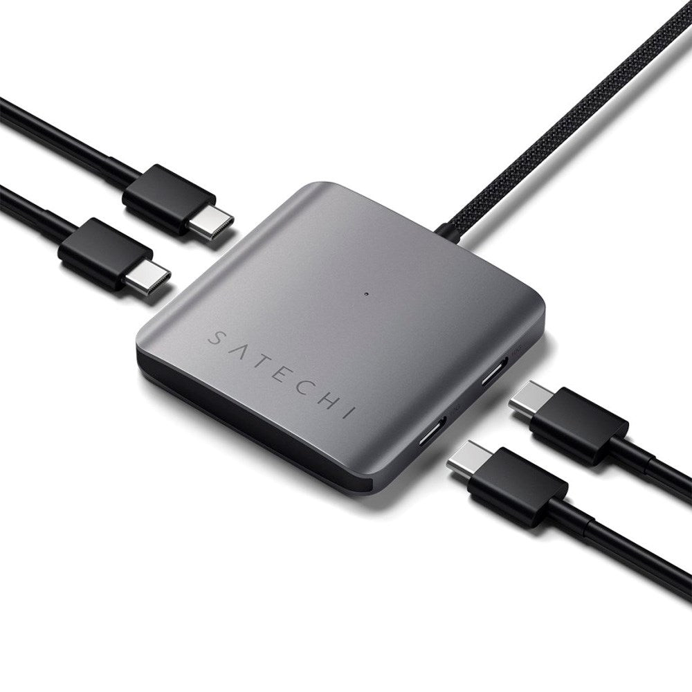 Satechi USB-C Multiportadapter med 4 x USB-C - Grå