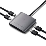 Satechi USB-C Multiportadapter med 4 x USB-C - Grå