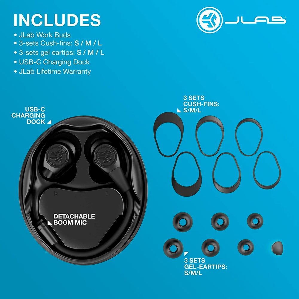 JLab Work Buds True Wireless In-Ear Hörlurar - Svart