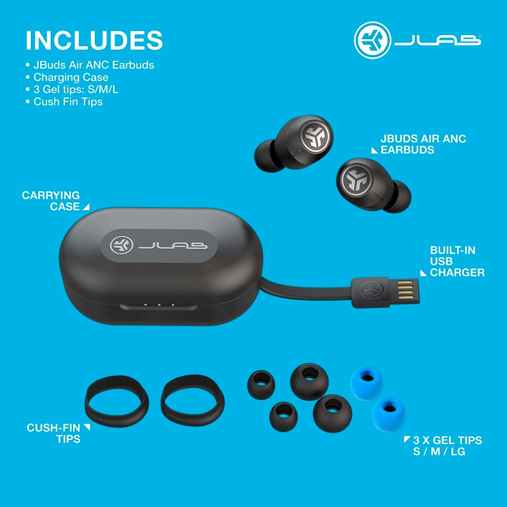 JLab JBuds Air ANC True Wireless In-Ear Hörlurar - Svart
