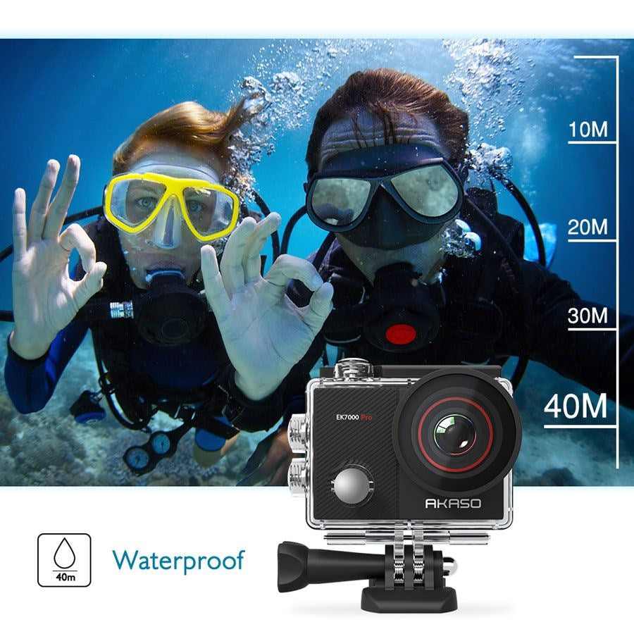 Akaso Ek7000 Pro Action Camera 4K Ultra HD - 2 " Skärm - Svart