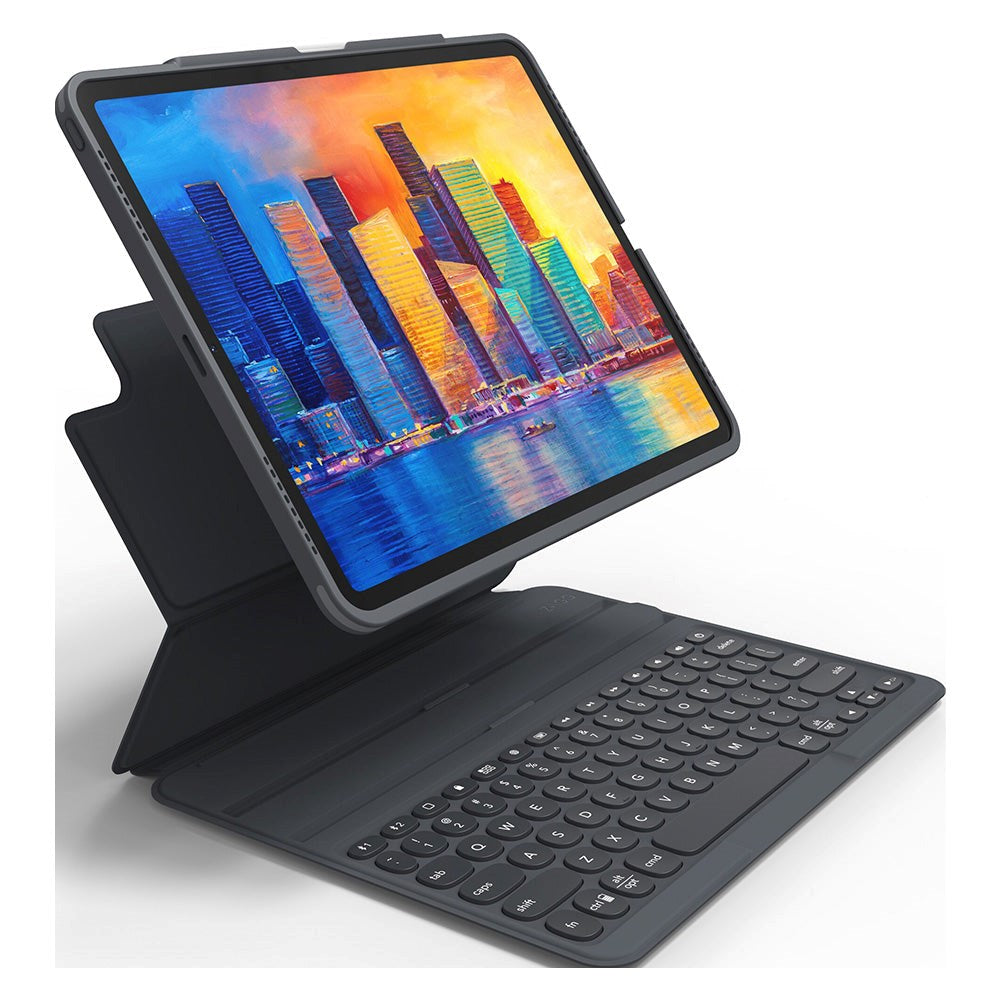 iPad Pro 12,9" ( 2021/2020 / 2018) Zagg Pro Keys Keyboard (Nordisk Tangentbord med Skal) - Charcoal