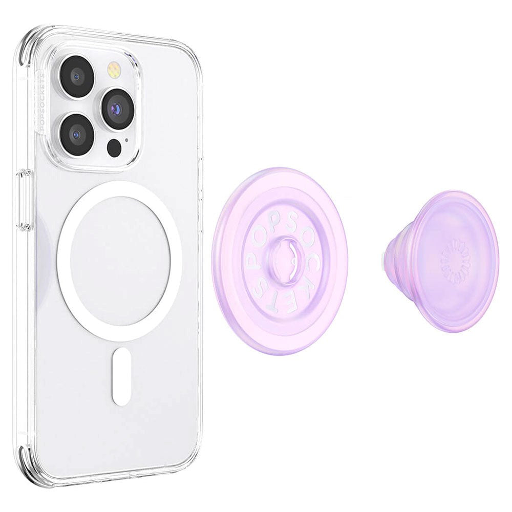 POPSOCKETS PopGrip Opalescent Clear MagSafe - Stativ och Grepp