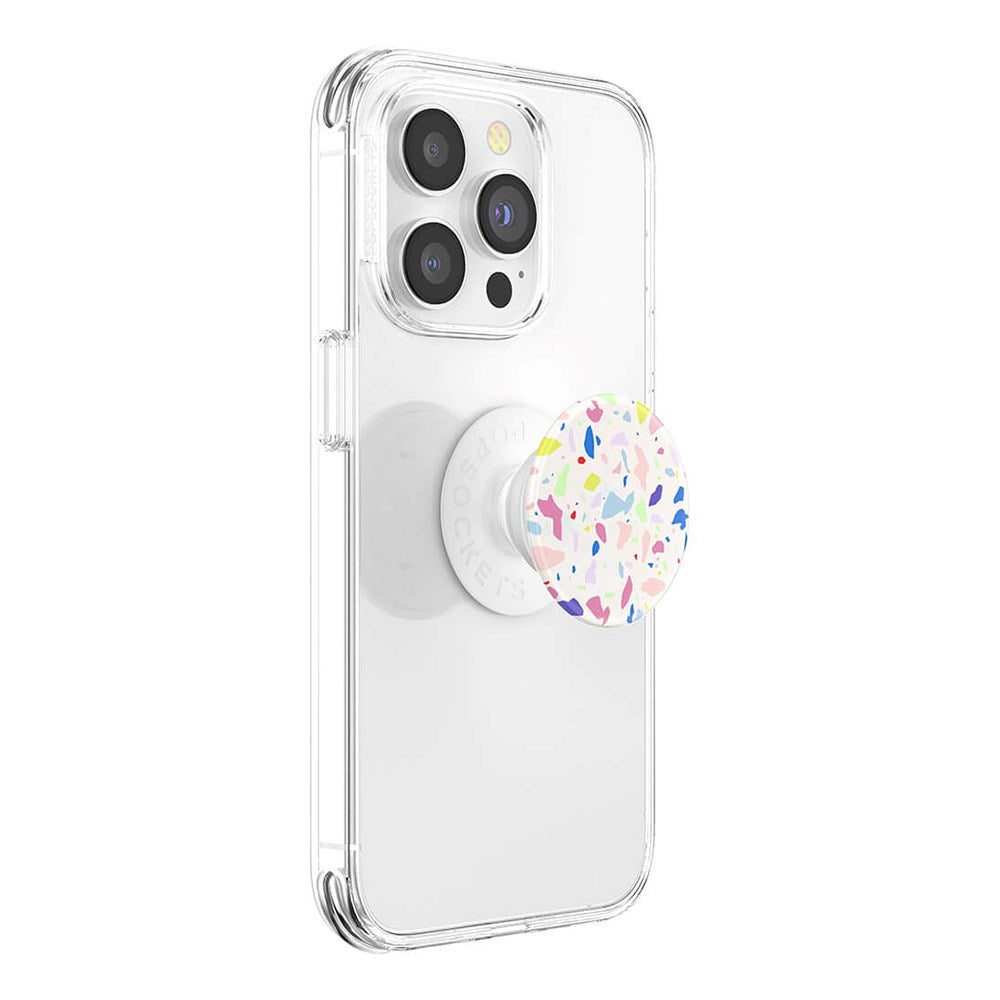 PopSockets PopGrip Original Terrazzo Party Avtagbart Grepp med Stativfunktion