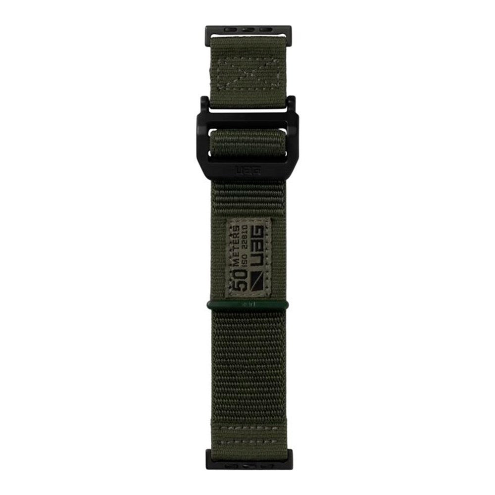 Apple Watch (42/44/SE/45/46/49mm) UAG Active Strap Tyg Rem - Grön