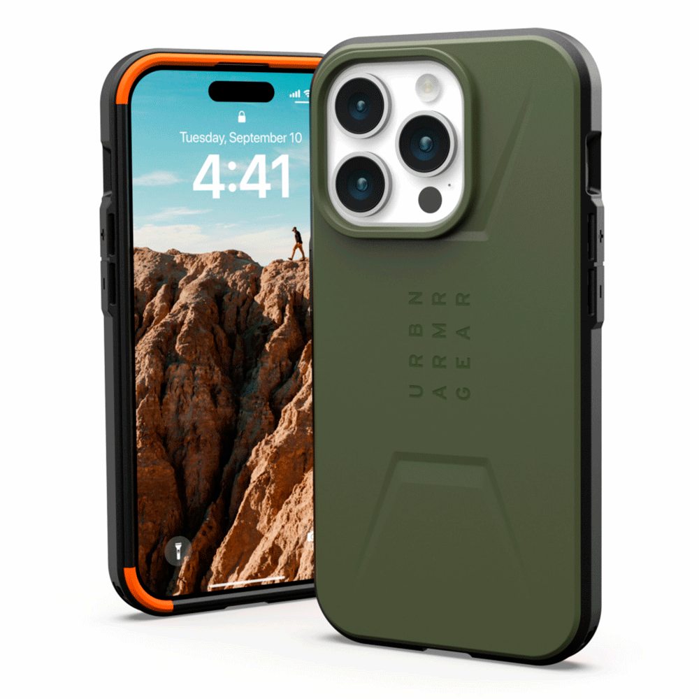 iPhone 15 Pro UAG CIVILIAN Series Skal - MagSafe Kompatibelt - Olive