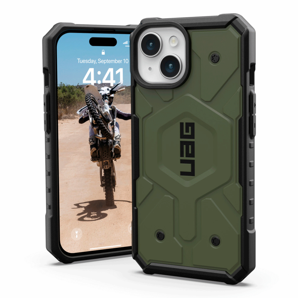 iPhone 15 UAG PATHFINDER Series Skal - MagSafe Kompatibel - Olive