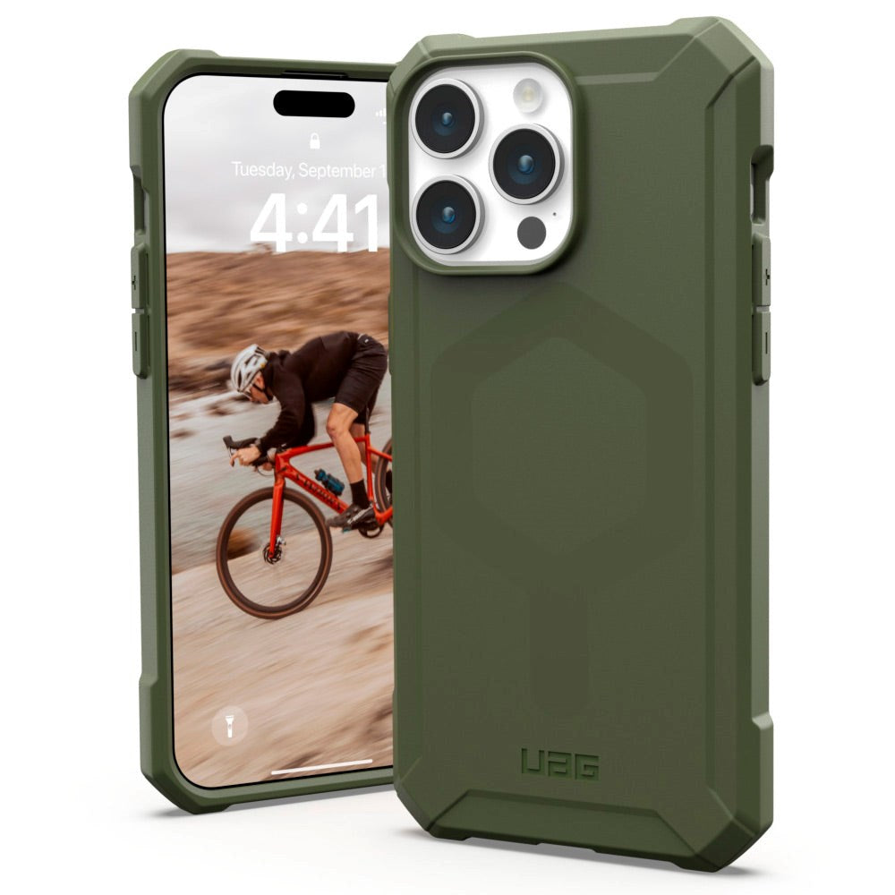 iPhone 15 Pro UAG ESSENTIAL ARMOR Series Skal - MagSafe Kompatibel - Olive