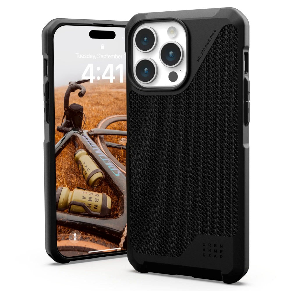 iPhone 15 Pro Max UAG METROPOLIS LT Series Skal - DuPont™ Kevlar - MagSafe Kompatibel - Black