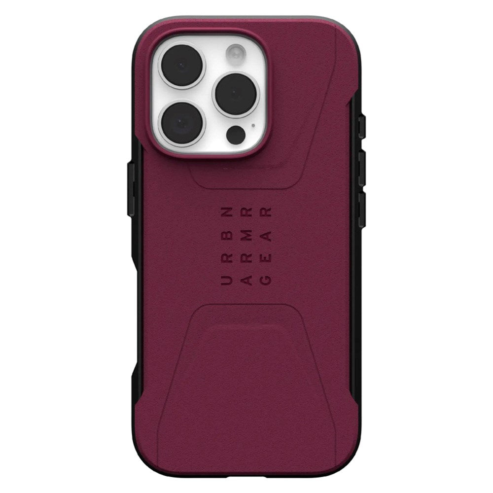 iPhone 16 Pro UAG CIVILIAN Series Skal - MagSafe Kompatibelt - Bordeaux