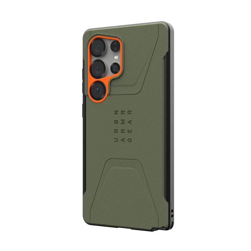 UAG Samsung Galaxy S25 Ultra Civilian Pro Cover - Orange/Grön
