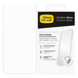 OtterBox Drop Defense iPhone 15 Plus Skärmskyddsglas med installationskit - Case Friendly - Genomskinligt