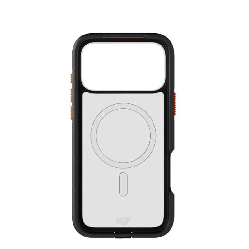 iPhone 17 Pro Max Tech21 EVO Pro Skal med Rem - MagSafe Kompatibel - Genomskinlig / Svart