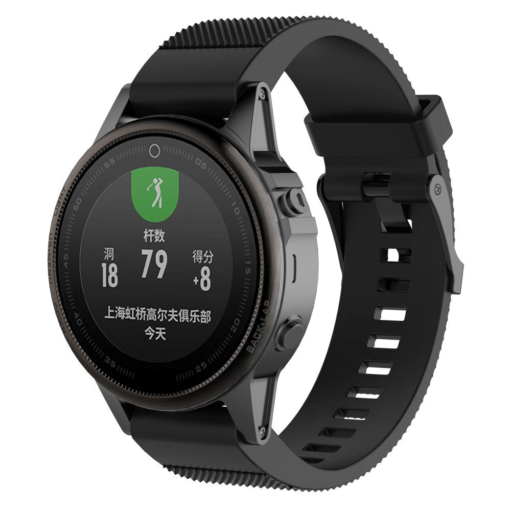 Universal Garmin 20mm QuickFit Neutral Rem Silikon inklusive Skruvmejslar - Svart