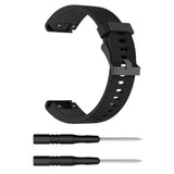 Universal Garmin 20mm QuickFit Neutral Rem Silikon inklusive Skruvmejslar - Svart