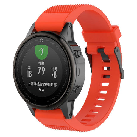 Garmin Fenix 5s & 5s Plus / 6S & 6S Pro Grooved Silicone 20mm QuickFit Strap Inkl. Skruvmejsel - orange