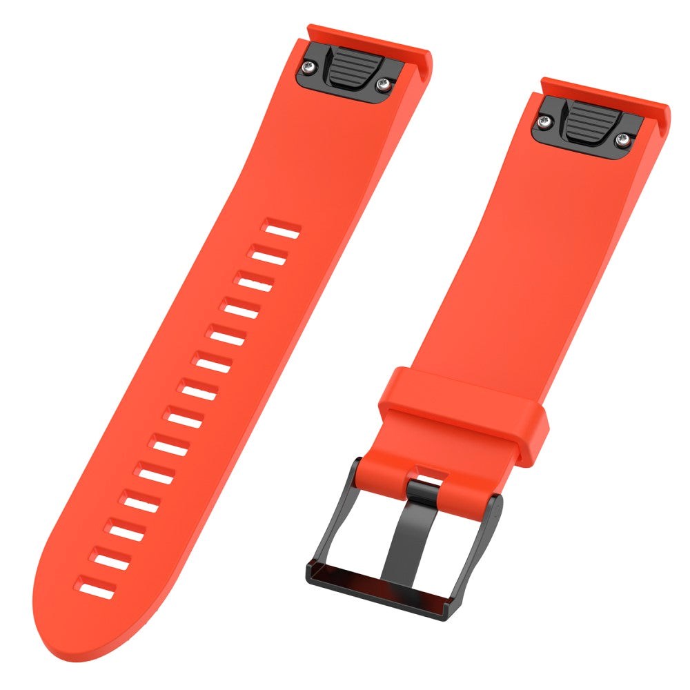 Garmin Fenix 5s & 5s Plus / 6S & 6S Pro Grooved Silicone 20mm QuickFit Strap Inkl. Skruvmejsel - orange