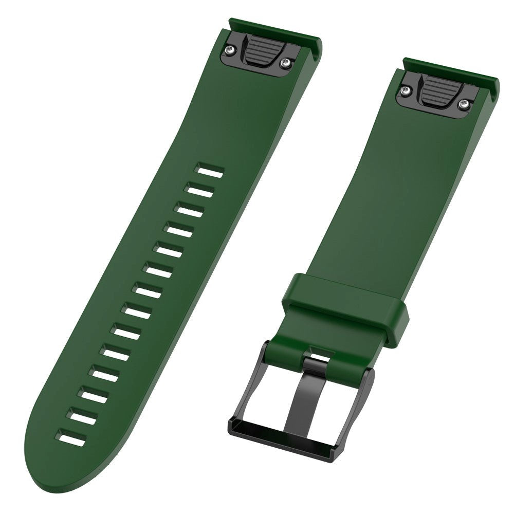 Universal Garmin 20mm Neutral Silicone Strap inkl. Skruvmejslar - mörkgrön