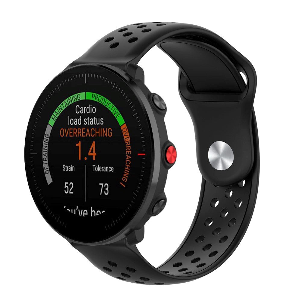 Smartwatch perforerad spänne silikonrem (22mm) - Svart