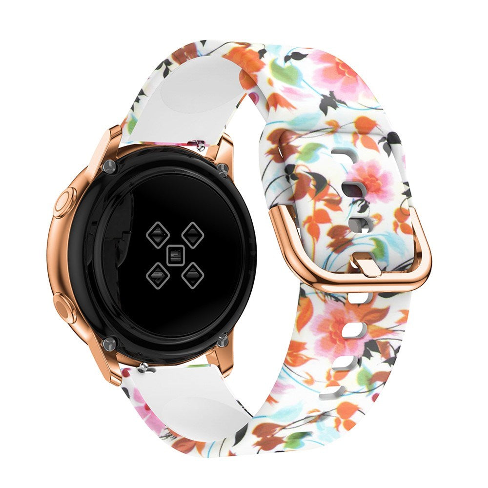 EIDERWOOD Universal (20mm) Smartwatch Silikonarmband - Färgglada Blommor
