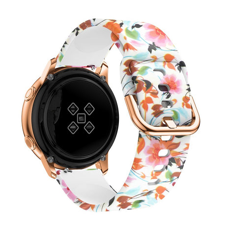 EIDERWOOD Universal (20mm) Smartwatch Silikonarmband - Färgglada Blommor