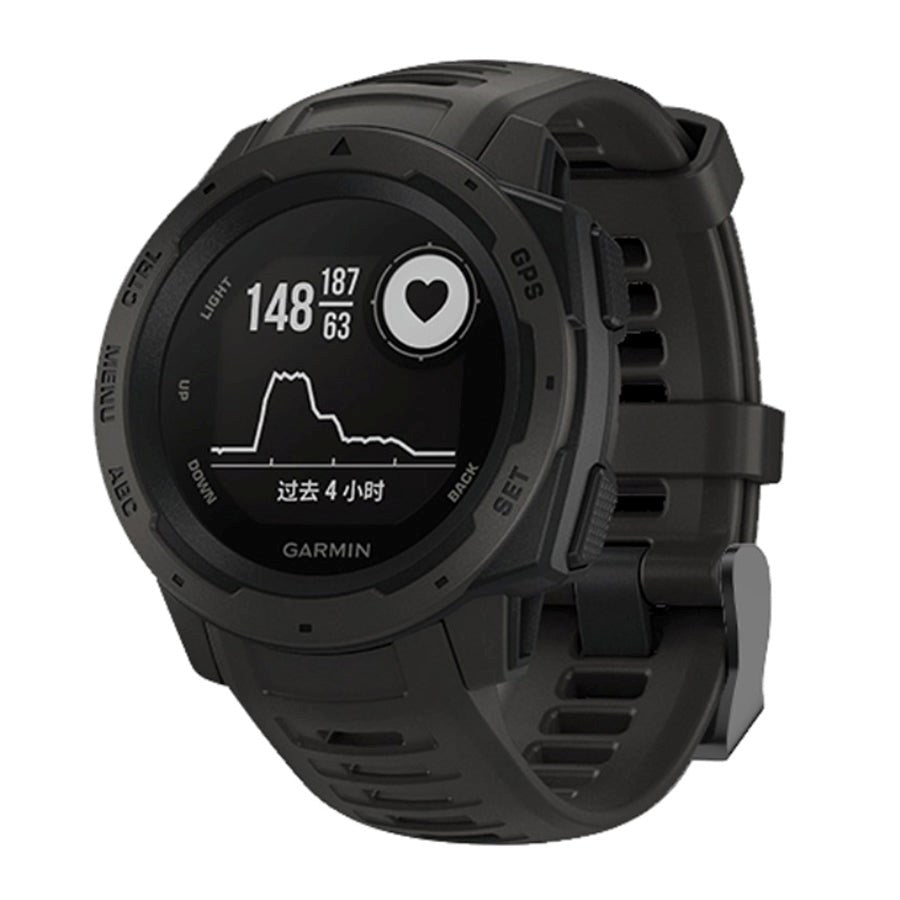 Garmin Instinct 22mm silikonrem m. Stift - Svart