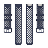 Fitbit Charge 6 / 5 Silikonarmband med Hål - Blå