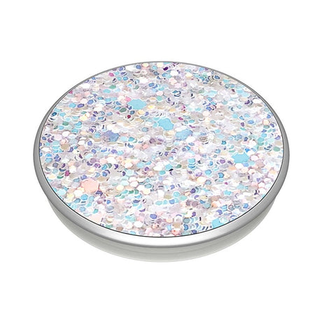 PopSockets Premium PopGrip Avtagbart Grepp med Stativfunktion - White Glitter Snow