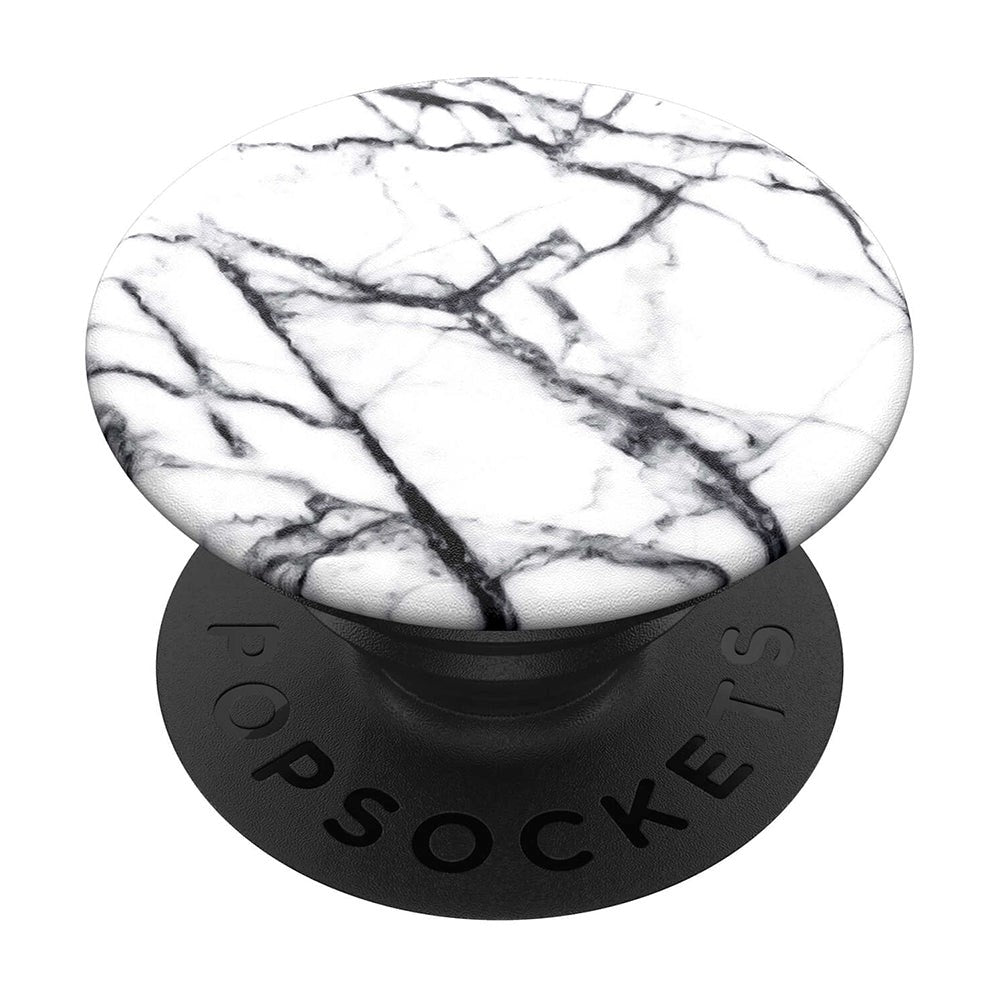 PopSockets PopGrip Avtagbart Grepp med Stativfunktion - Dove White Marble