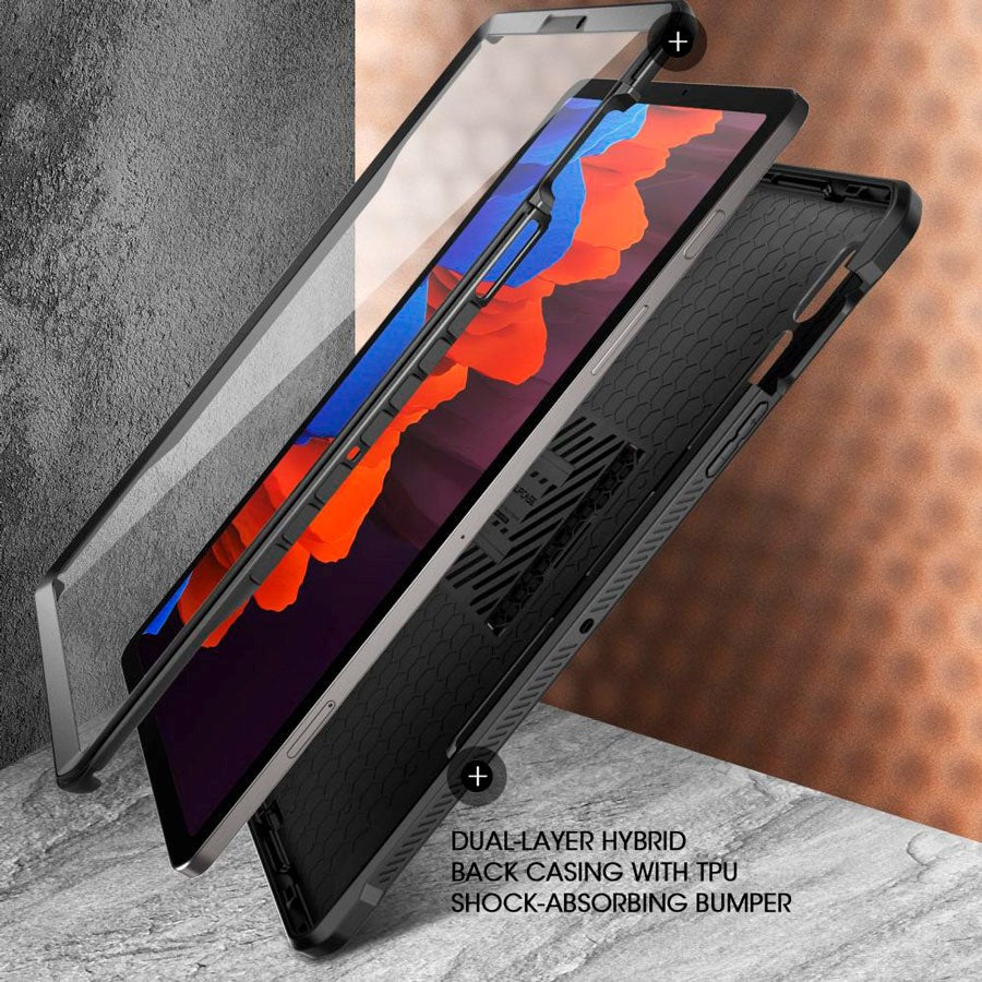 Supcase Samsung Galaxy Tab S9 Unicorn Beetle Pro Tåligt Skal med Skärmskydd - Svart