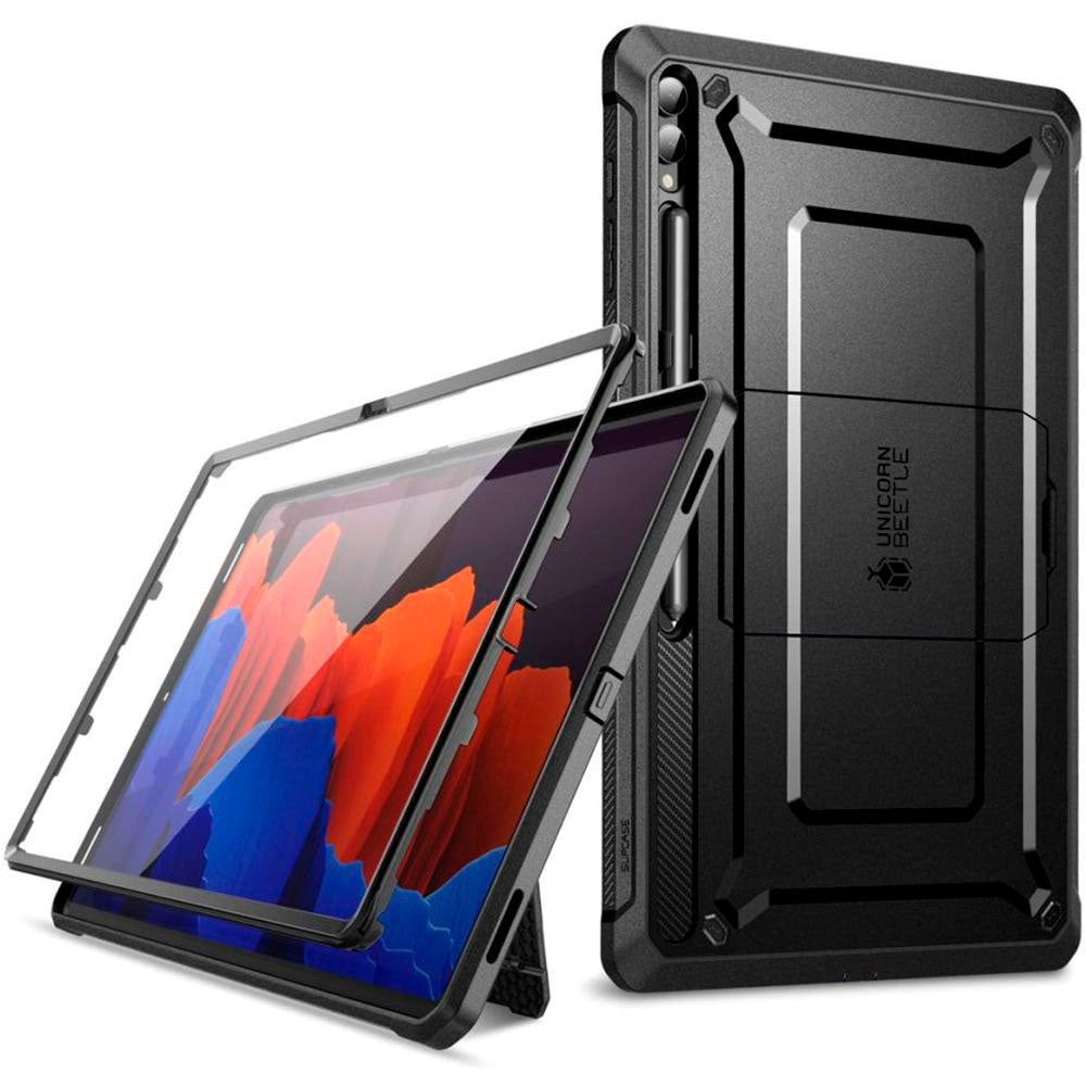 Supcase Samsung Galaxy Tab S8 Ultra Unicorn Beetle Pro Tåligt Skal med Skärmskydd - Svart