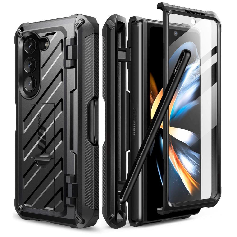 Samsung Galaxy Z Fold 5 SUPCASE Unicorn Beetle Pro Tåligt Skal med Skärmskydd - Svart