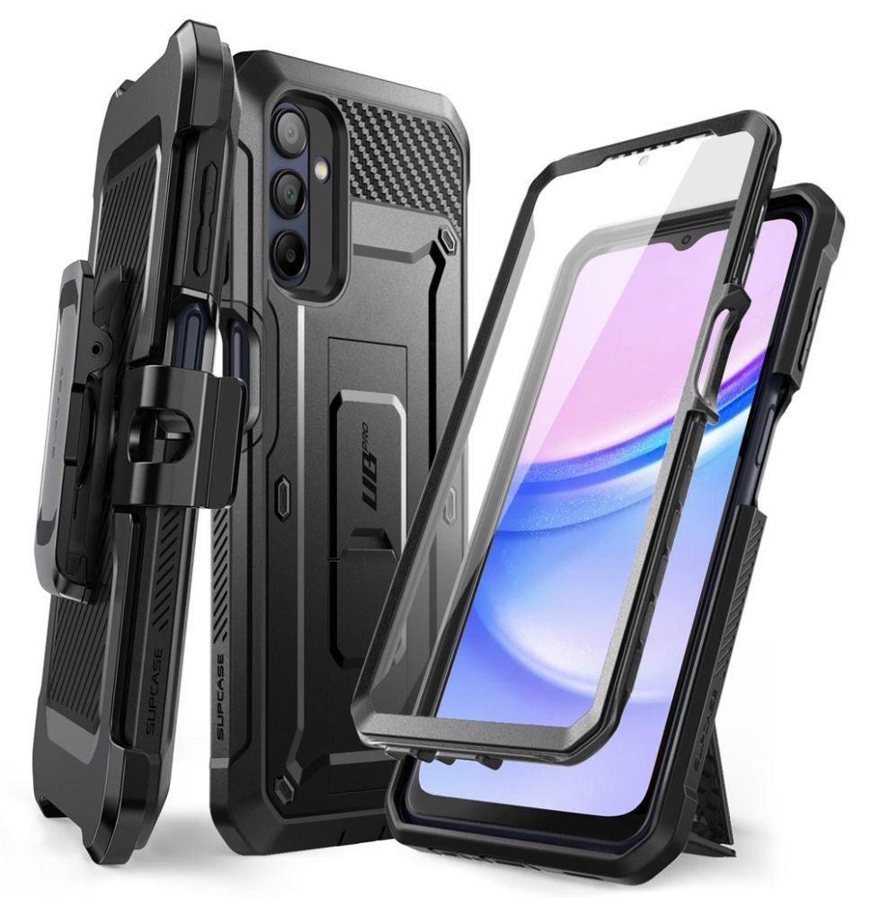 Samsung Galaxy A15 / A15 (5G) SUPCASE Unicorn Beetle Pro Skal med Skärmskydd - Svart